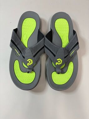 Monaco Black & Neon Green Athletic Sandals